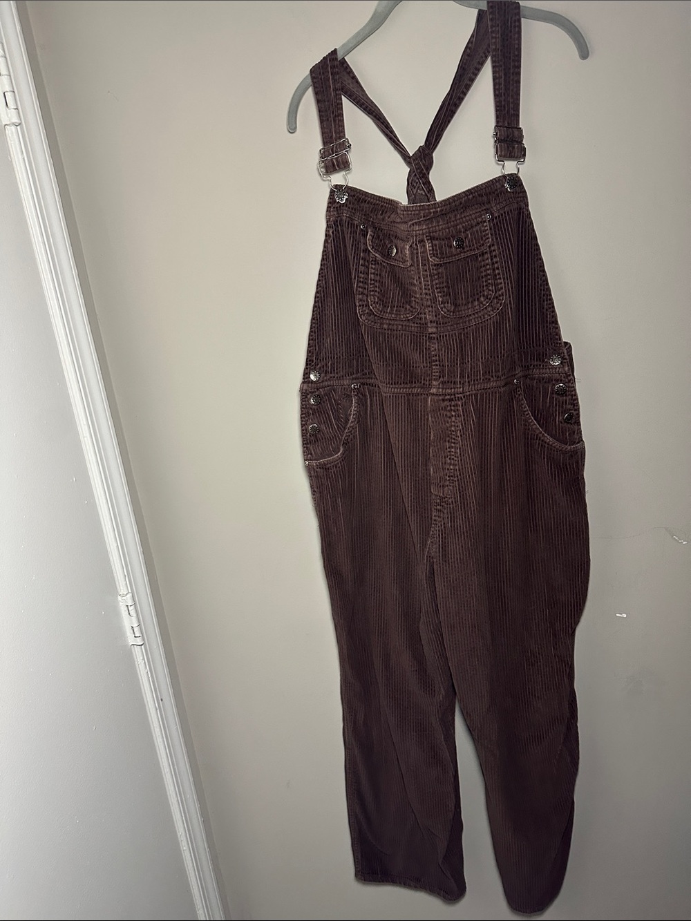Carolina Blues Women's Brown Corduroy cotton Overalls